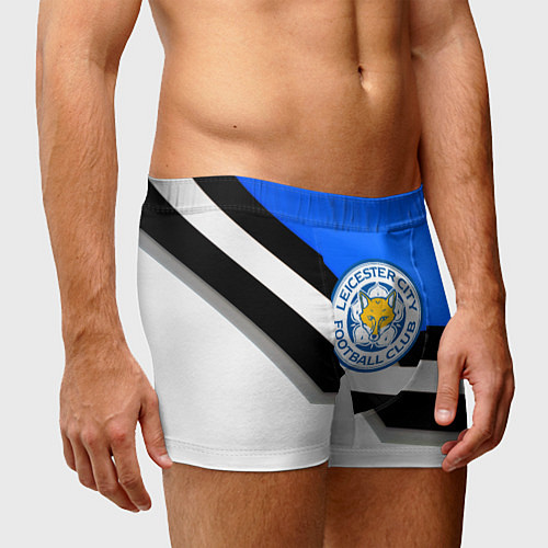 Мужские трусы Лестер сити геометрия полосы / 3D-принт – фото 3