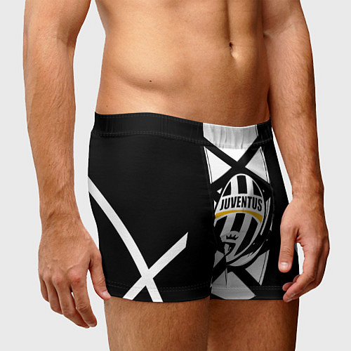 Мужские трусы Ювентус геометрия полосы линии / 3D-принт – фото 3
