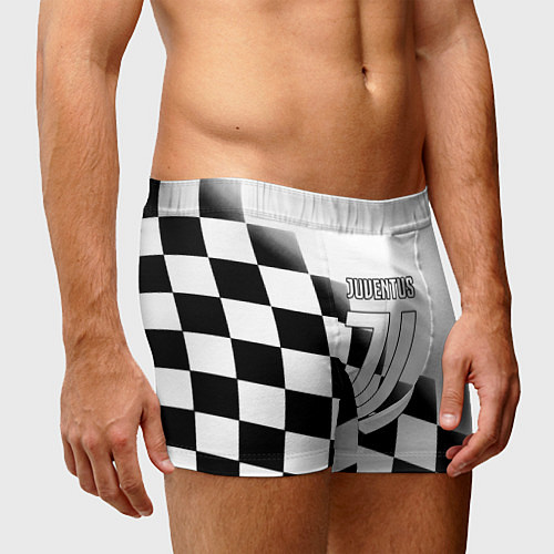 Мужские трусы Ювентус клетка краски / 3D-принт – фото 3