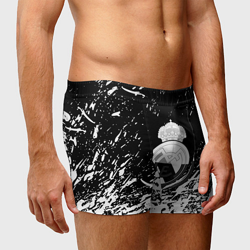 Мужские трусы Реал Мадрид краски текстура / 3D-принт – фото 3