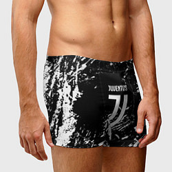Трусы-боксеры мужские Juventus белые штрихи красок, цвет: 3D-принт — фото 2