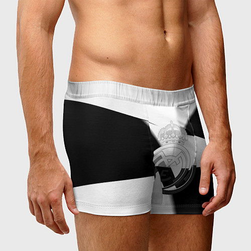 Мужские трусы Реал Мадрид геометрия полосы / 3D-принт – фото 3