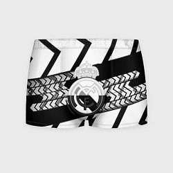 Трусы-боксеры мужские Реал Мадрид краски полосы, цвет: 3D-принт