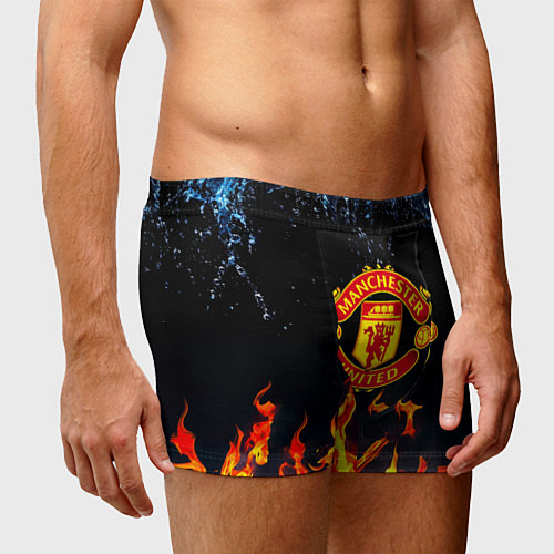 Мужские трусы Манчестер Юнайтед лёд и огонь / 3D-принт – фото 3