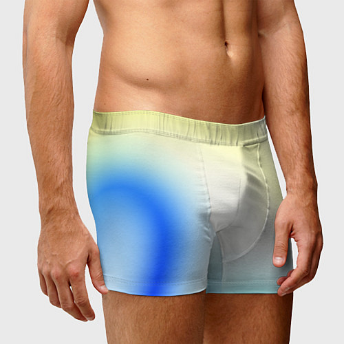Мужские трусы Color yellow blue white / 3D-принт – фото 3