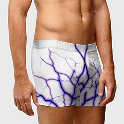 Трусы-боксеры мужские Color white purple, цвет: 3D-принт — фото 2