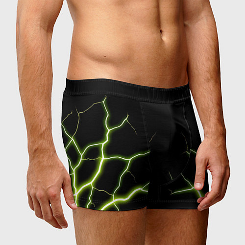 Мужские трусы Color green black / 3D-принт – фото 3