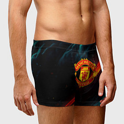 Трусы-боксеры мужские Манчестер Юнайтед абстракция, цвет: 3D-принт — фото 2