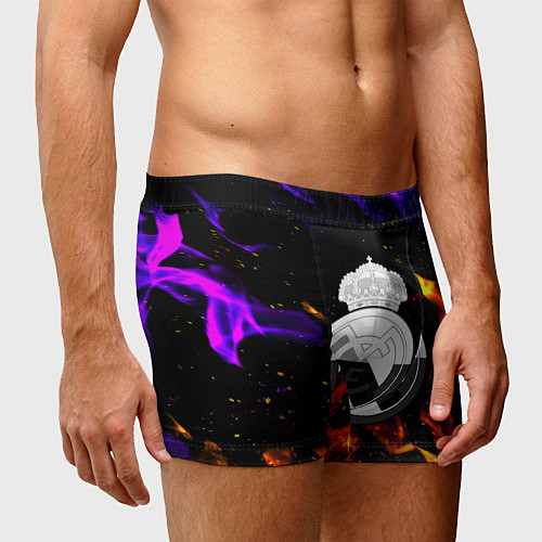 Мужские трусы Реал Мадрид огонь текстура / 3D-принт – фото 3