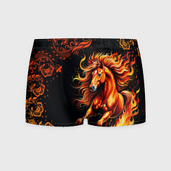 Мужские трусы Огненный конь в русской хохломе