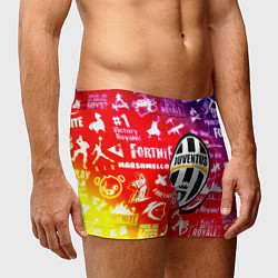 Трусы-боксеры мужские Фортнайт ювентус градиент, цвет: 3D-принт — фото 2