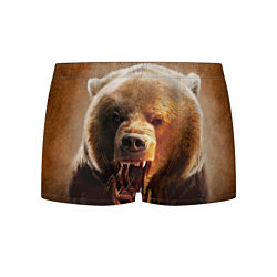 Трусы-боксеры мужские Рык медведя, цвет: 3D-принт