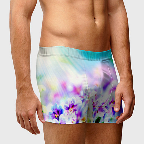 Мужские трусы Цветочное поле / 3D-принт – фото 3