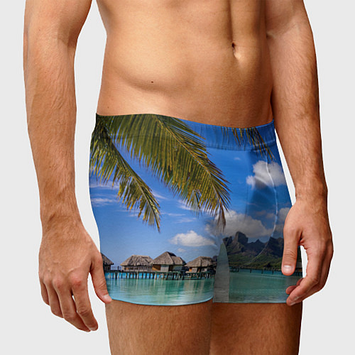 Мужские трусы Бора-Бора / 3D-принт – фото 3