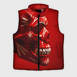 Мужской жилет Красный череп, цвет: 3D-красный