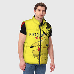 Мужской жилет Pikachu Pika Pika, цвет: 3D-красный — фото 2