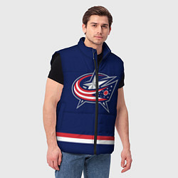 Мужской жилет Columbus Blue Jackets, цвет: 3D-черный — фото 2