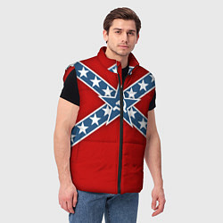 Мужской жилет Флаг советской конфедерации, цвет: 3D-красный — фото 2