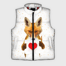 Мужской жилет Влюбленная лиса, цвет: 3D-красный