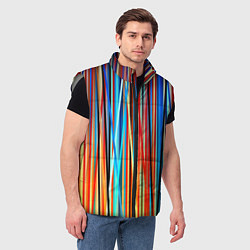 Мужской жилет Colored stripes, цвет: 3D-светло-серый — фото 2