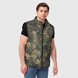 Мужской жилет Камуфляж с черепами, цвет: 3D-черный — фото 2