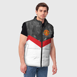 Мужской жилет Man United FC: Grey Polygons, цвет: 3D-черный — фото 2