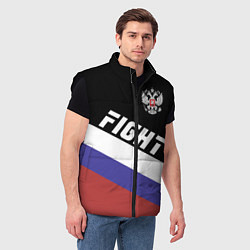 Мужской жилет Fight Russia, цвет: 3D-черный — фото 2