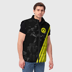 Мужской жилет FC Borussia Dortmund: Abstract, цвет: 3D-черный — фото 2