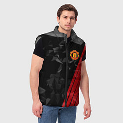 Мужской жилет FC Manchester United: Abstract, цвет: 3D-светло-серый — фото 2