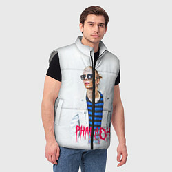 Мужской жилет Pharaoh: White side, цвет: 3D-светло-серый — фото 2
