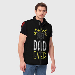 Мужской жилет Best Dad Ever, цвет: 3D-красный — фото 2