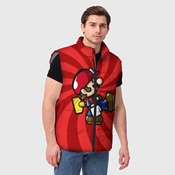 Мужской жилет Super Mario: Red Illusion, цвет: 3D-светло-серый — фото 2