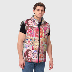 Мужской жилет Ahegao, цвет: 3D-светло-серый — фото 2