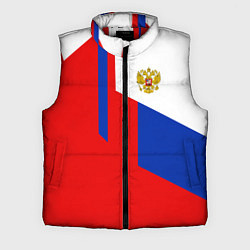 Мужской жилет Russia: Geometry Tricolor, цвет: 3D-красный