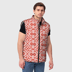 Мужской жилет Духобор: Обережная вышивка, цвет: 3D-светло-серый — фото 2