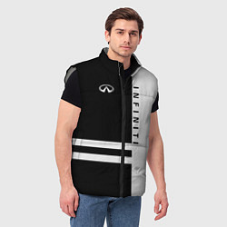 Мужской жилет Infiniti: B&W Lines, цвет: 3D-светло-серый — фото 2