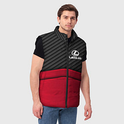 Мужской жилет Lexus: Red Carbon, цвет: 3D-черный — фото 2