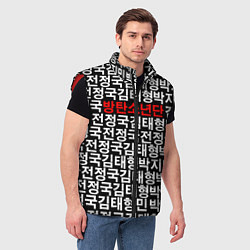Мужской жилет BTS Hieroglyphs, цвет: 3D-красный — фото 2