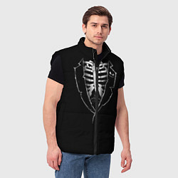 Мужской жилет Хэллоуинский скелет, цвет: 3D-черный — фото 2