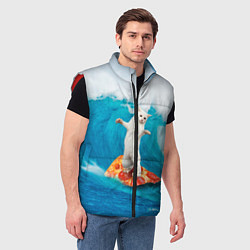 Мужской жилет Кот-серфер, цвет: 3D-красный — фото 2