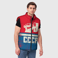 Мужской жилет СССР: Куй железо, цвет: 3D-красный — фото 2