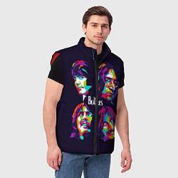 Мужской жилет The Beatles: Art Faces, цвет: 3D-красный — фото 2