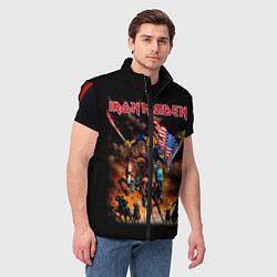 Мужской жилет Iron Maiden: USA Warriors, цвет: 3D-красный — фото 2