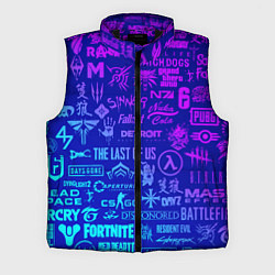 Мужской жилет Неоновые геймерские лого