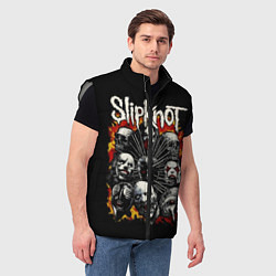 Мужской жилет Slipknot: Faces, цвет: 3D-светло-серый — фото 2
