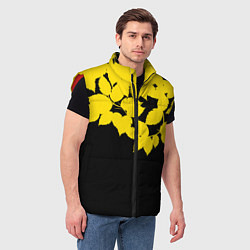 Мужской жилет Желтые Листья - Минимализм, цвет: 3D-красный — фото 2