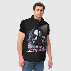 Мужской жилет Cyberpunk 2077: City to Burn, цвет: 3D-черный — фото 2