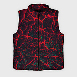 Мужской жилет Молнии красные абстрактные