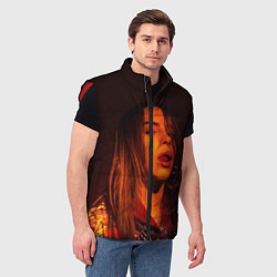 Мужской жилет BILLIE EILISH: Red Mood, цвет: 3D-красный — фото 2