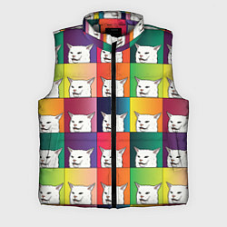 Мужской жилет Woman Yelling at Cat, цвет: 3D-светло-серый